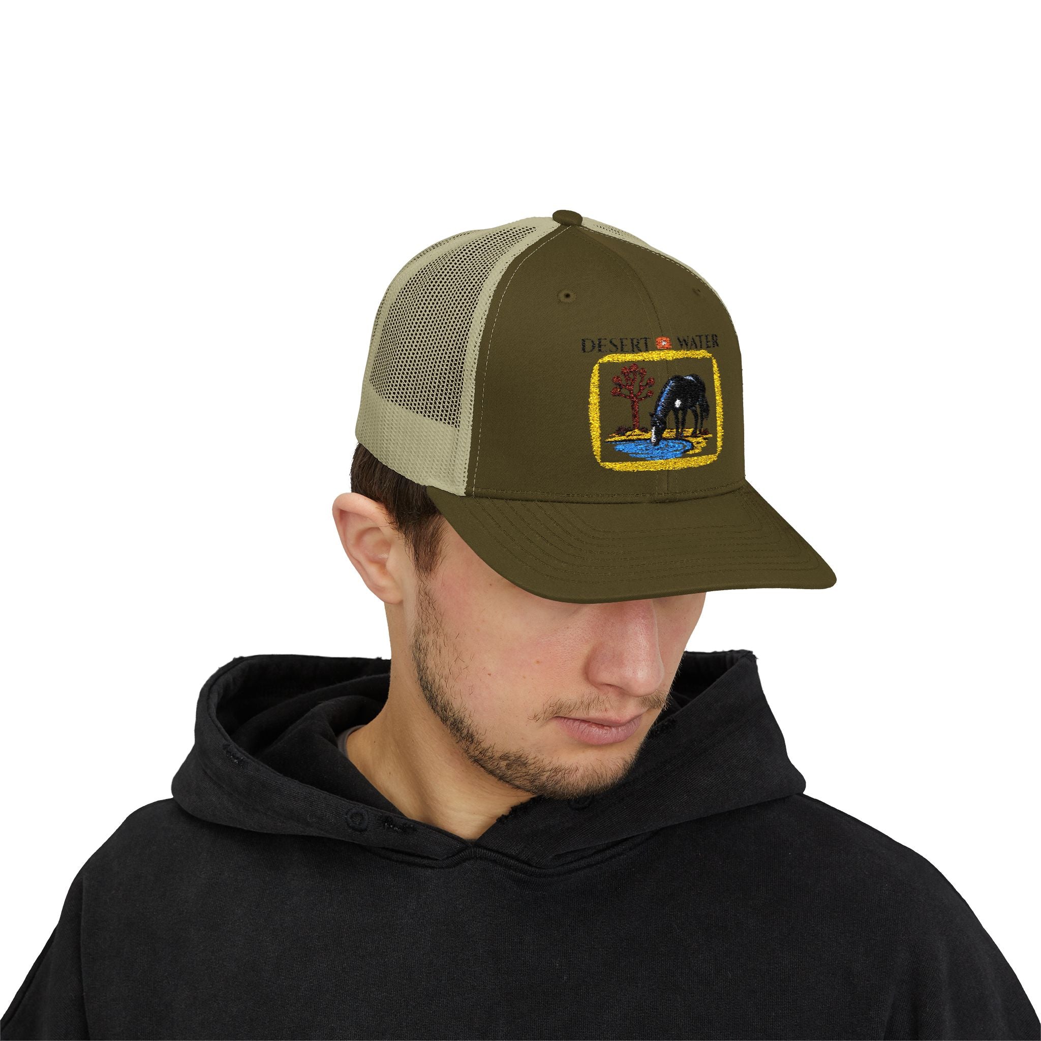 Restored Desert Spring Snapback Trucker Cap — Unplug & Restore Wildlife