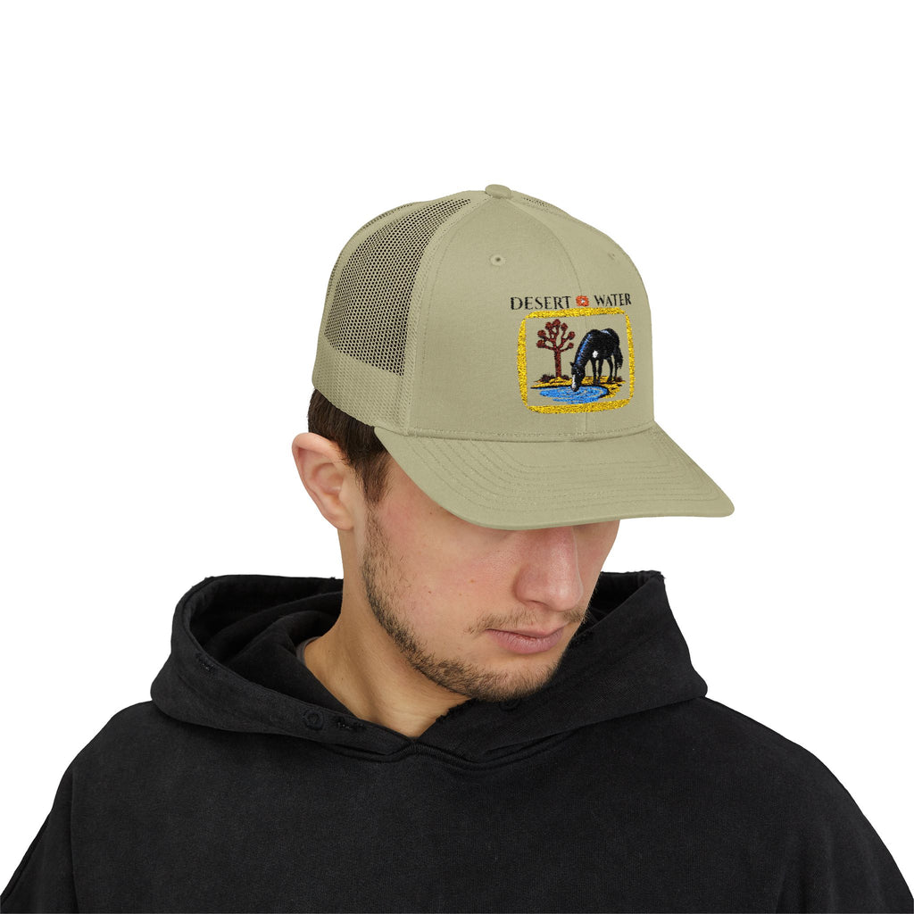 Restored Desert Spring Snapback Trucker Cap — Unplug & Restore Wildlife